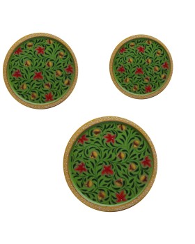 Wooden Wall Decor Plates - Set of 3 Wooden Wall Decor Plates - Set of 3